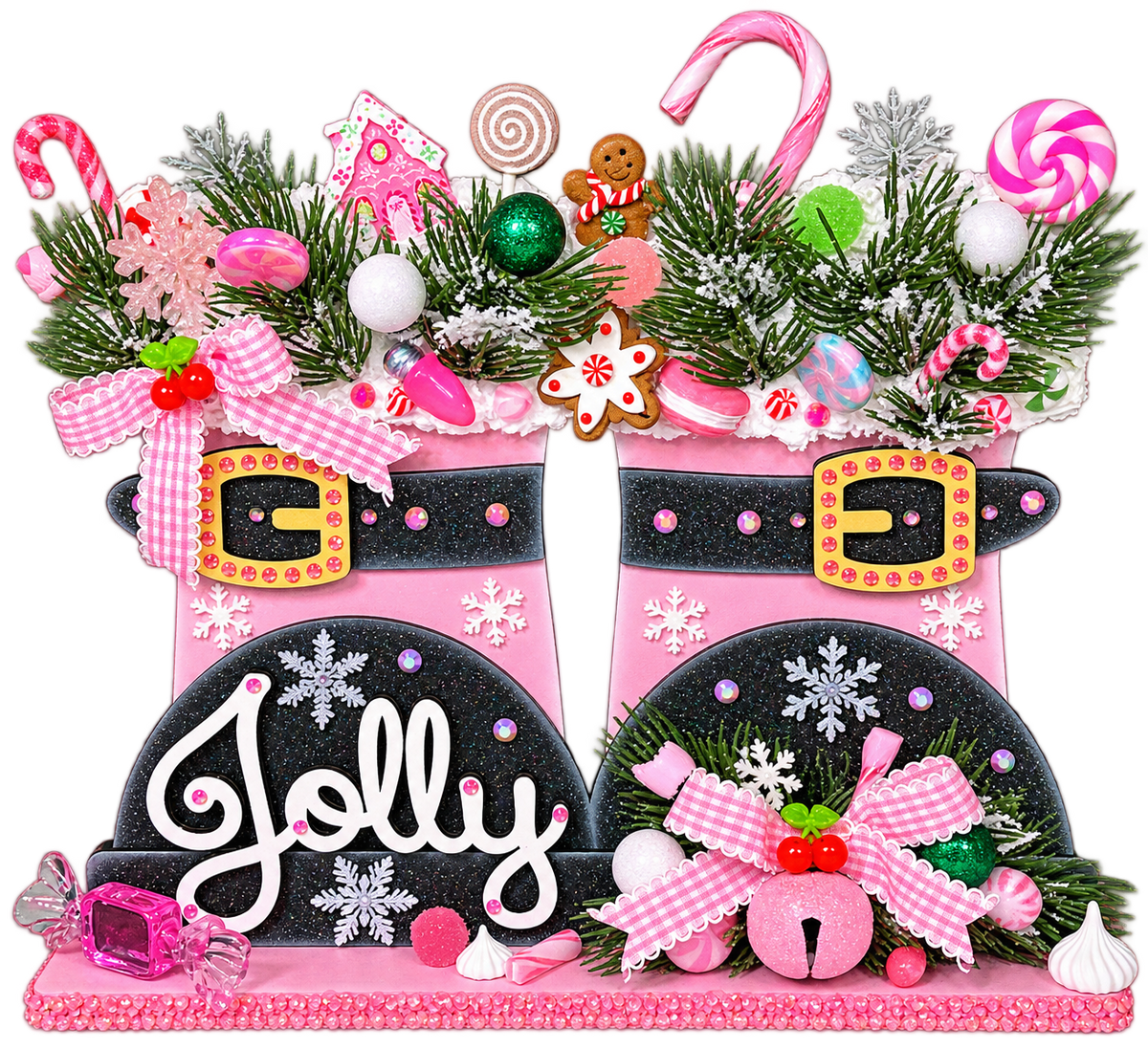 🎄 Jolly Boots Wood Blank Shelf Sitter 🎄