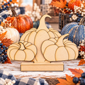 🎃 Little Triple Pumpkin Shelf Sitter Wood Blank