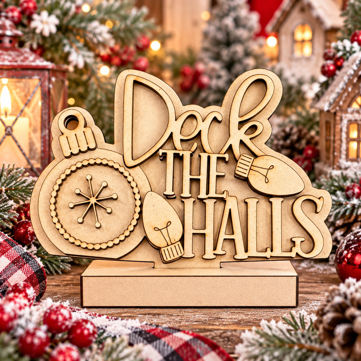 🎄 Little Deck THE Halls Shelf Sitter Wood Blank
