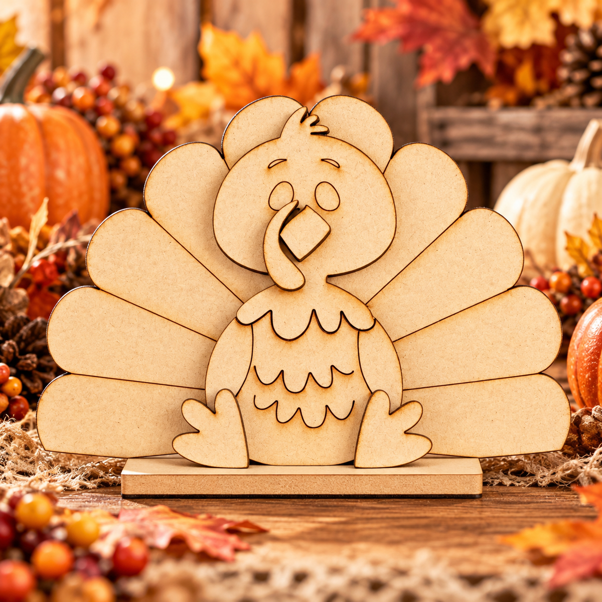 🦃 Little Turkey Shelf Sitter Wood Blank