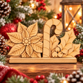 🎄 Little Poinsettia Christmas Shelf Sitter Wood Blank