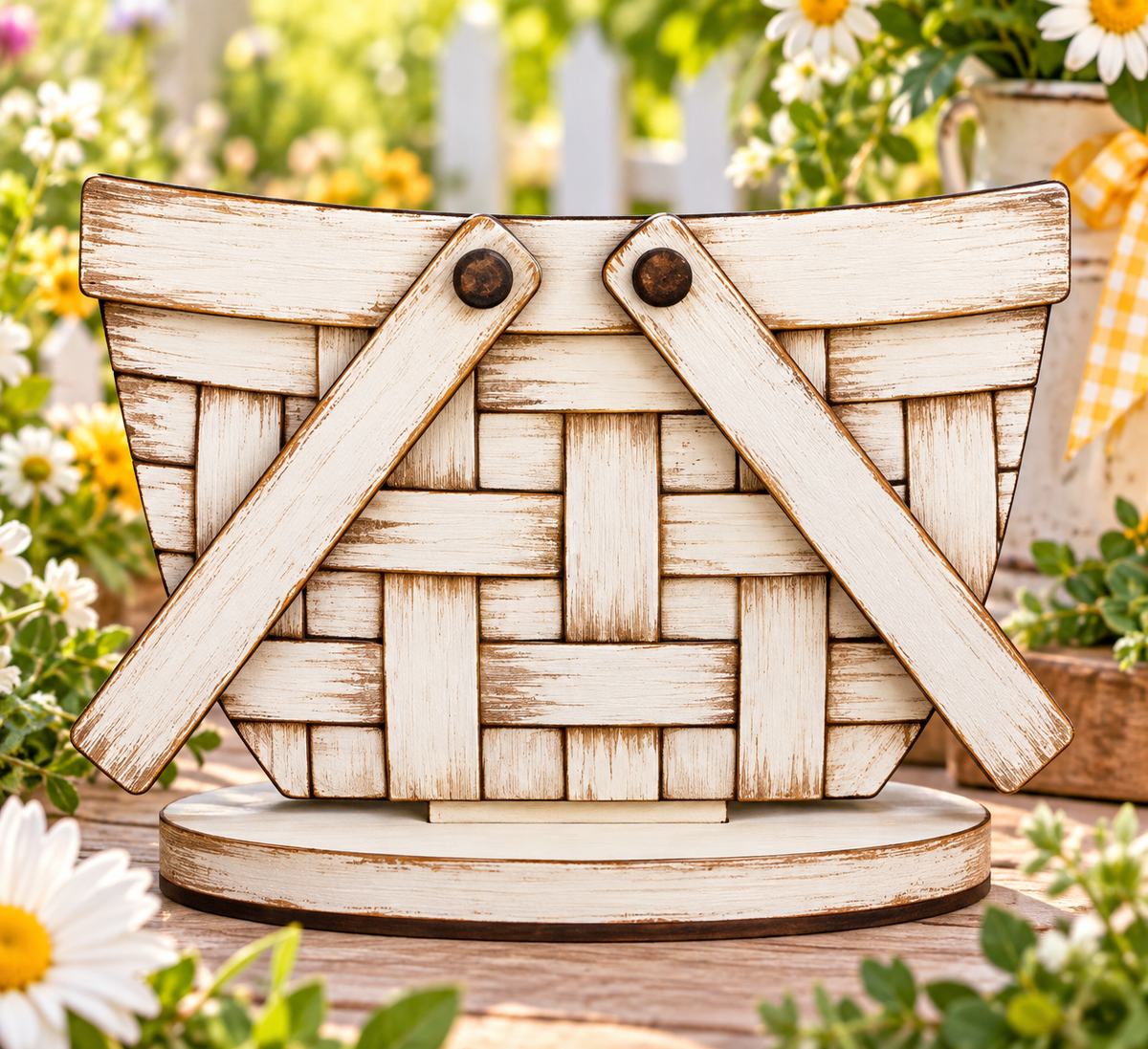 Little Basket Insert Bases – Basket Weave and Picnic Basket Designs