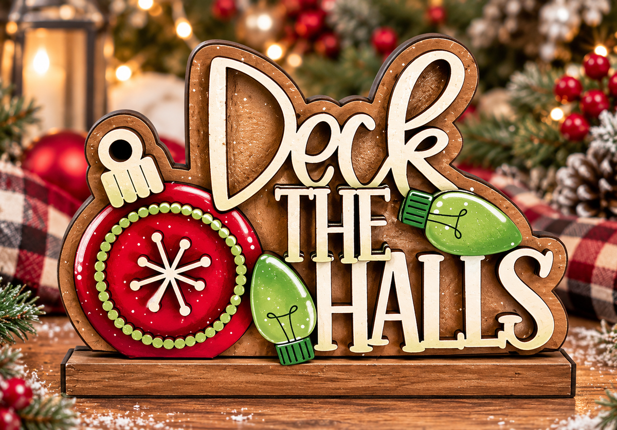 🎄 Little Deck THE Halls Shelf Sitter Wood Blank