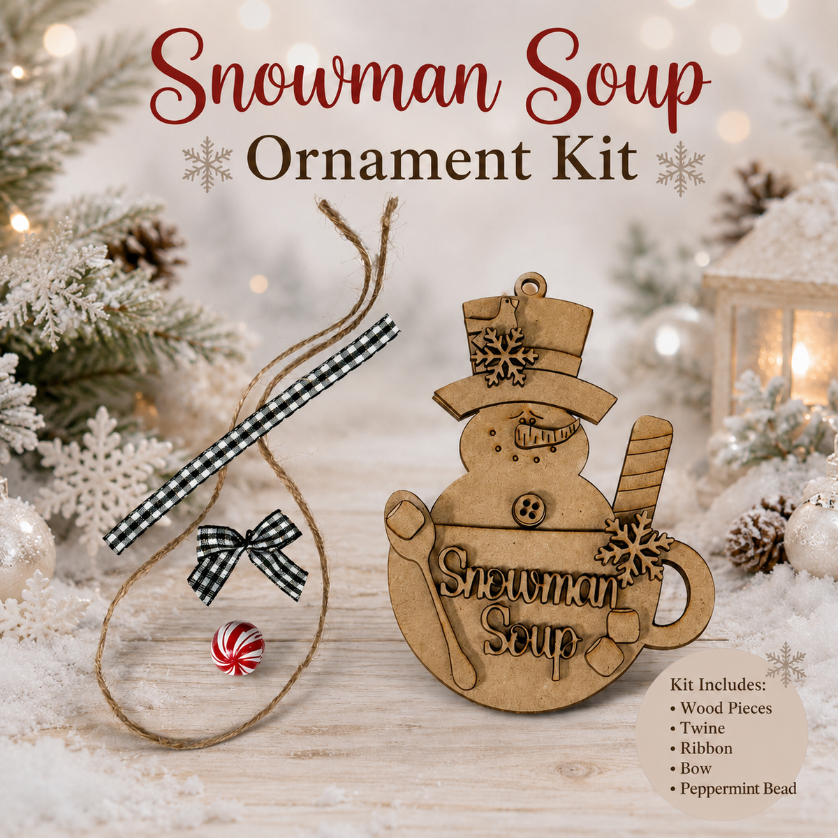 Snowman Soup Ornament Kit
