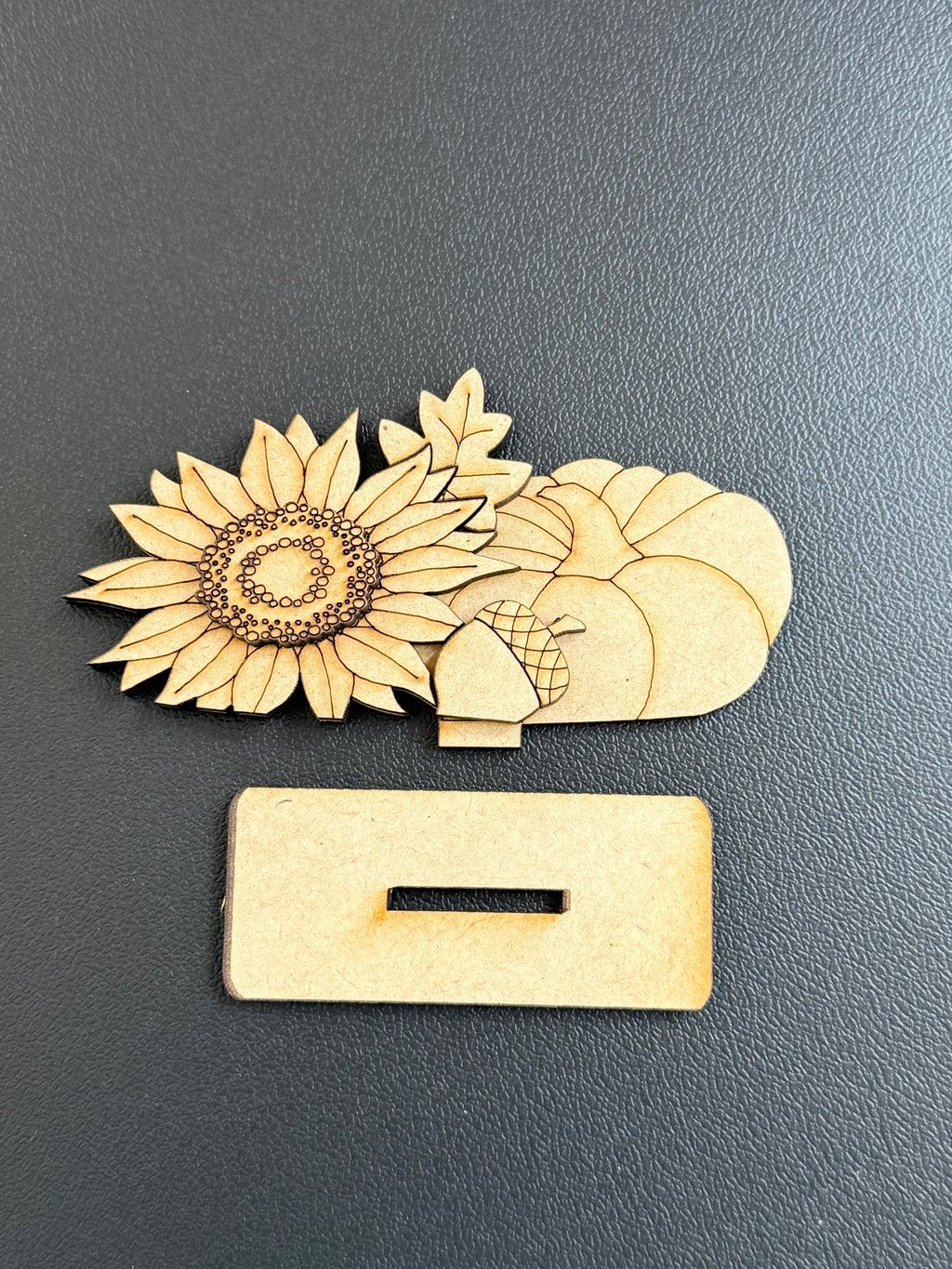 🌻 Little Sunflower & Pumpkin Shelf Sitter Wood Blank
