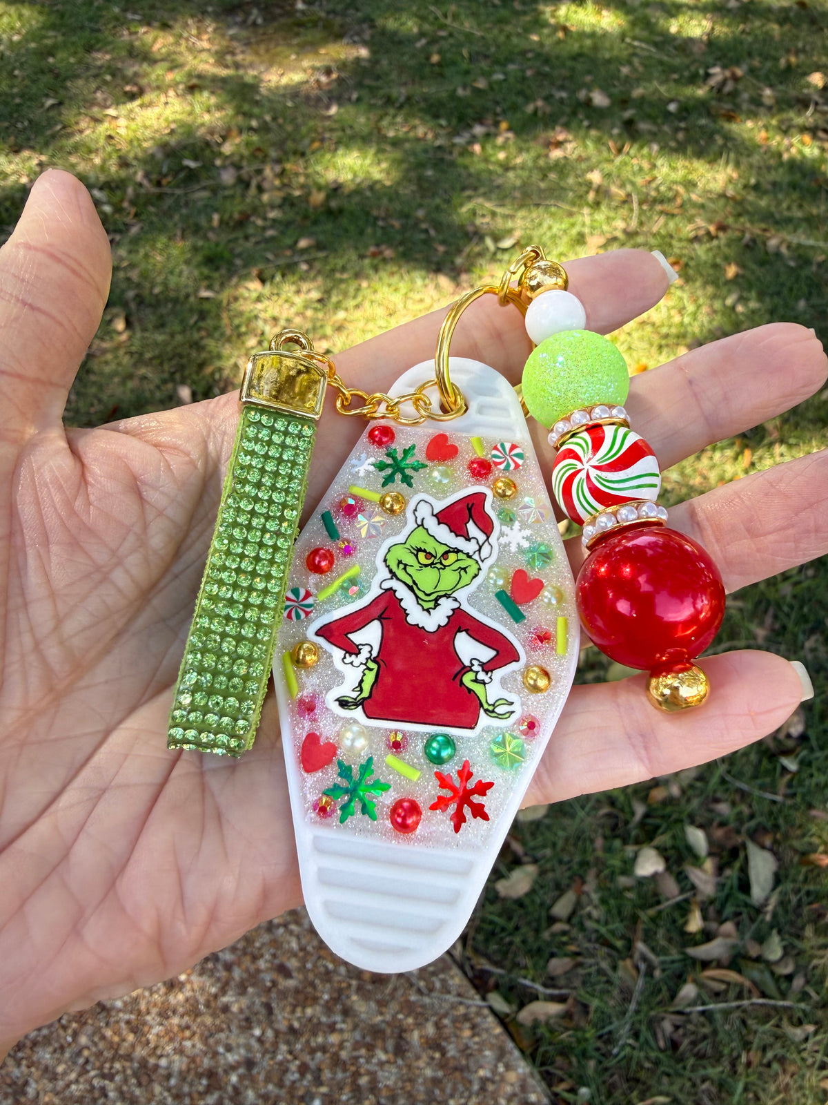 Mean One Hotel Keychain | Christmas Bag Charm 💚🎄