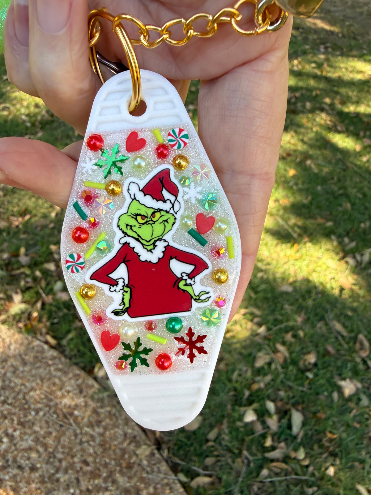 Mean One Hotel Keychain | Christmas Bag Charm 💚🎄