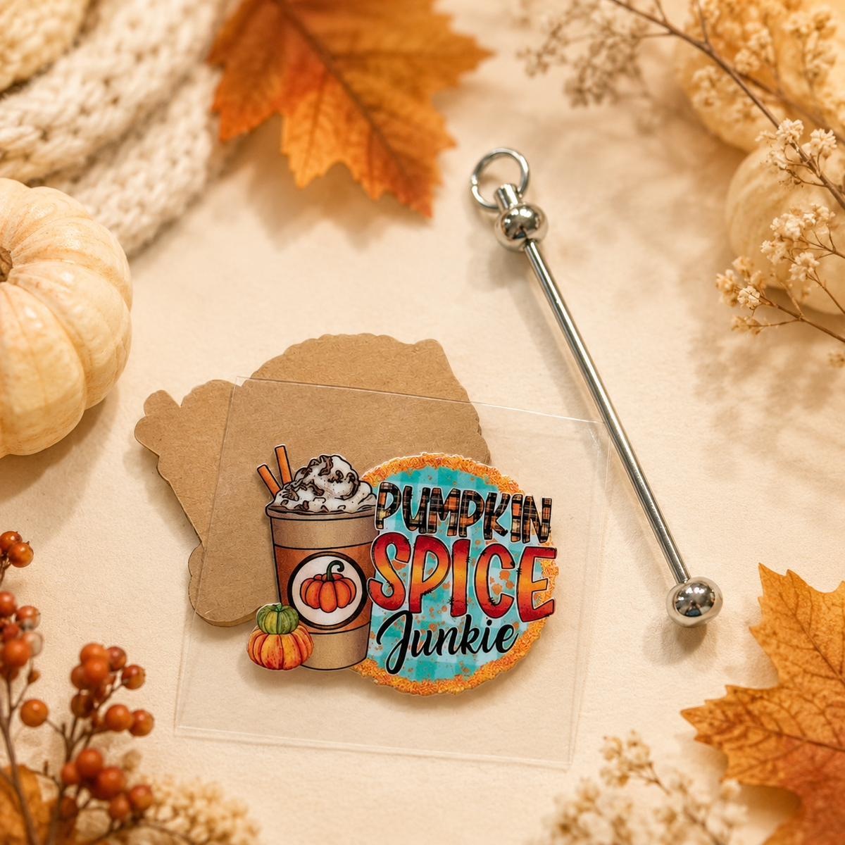 🎃☕ Pumpkin Spice Junkie DIY Charm Kit