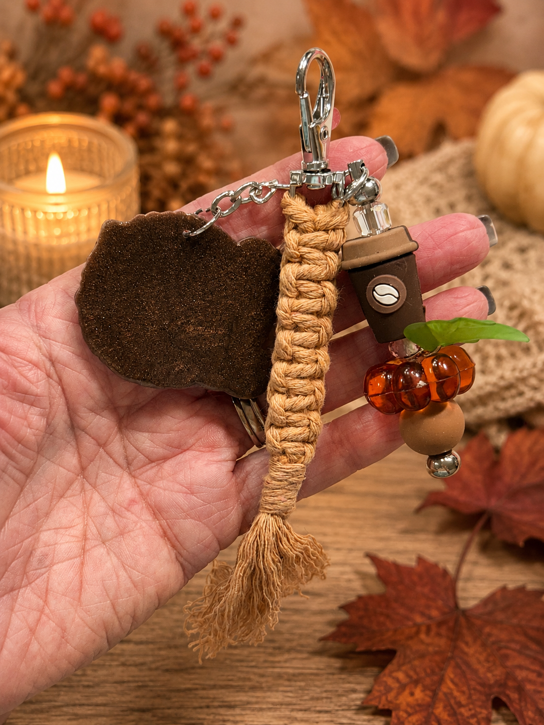 🎃☕ Pumpkin Spice Junkie Keychain