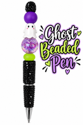👻 Boo-tiful Ghost Beaded Pen 💜🖤